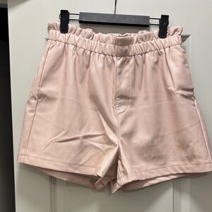 NWT Women's Leather Pink Shorts